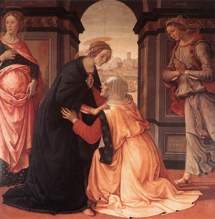 Поссещение Девой Марией Святой Елизаветы, 1491. Доменико Гирландайо