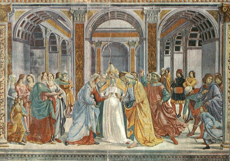 MARRIAGE OF THE VIRGIN SMARIA NOVELLA FLORENC. Domenico Ghirlandaio