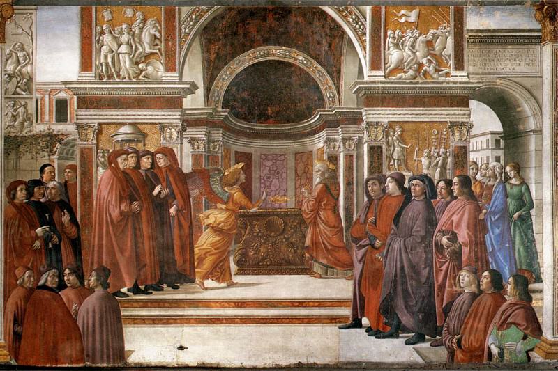 Angel Appearing To Zacharias. Domenico Ghirlandaio