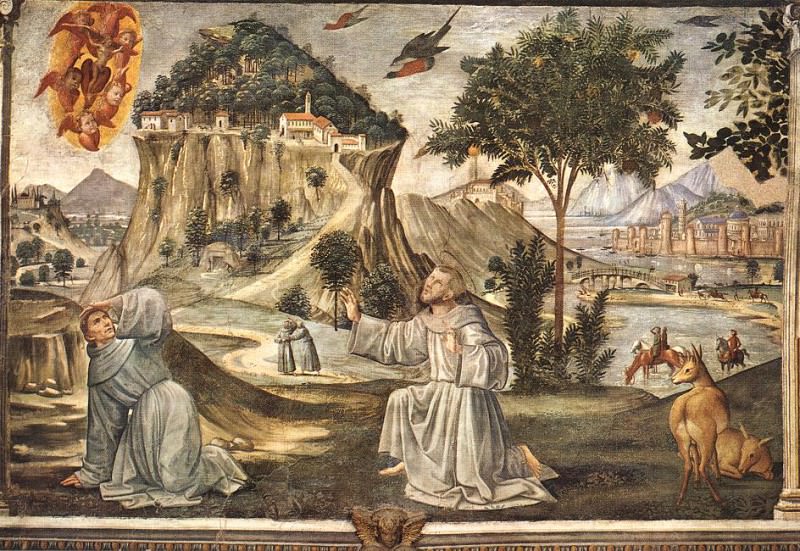 STIGMATAZATION OF ST FRANCIS CAPPELLA SASSETTI. Domenico Ghirlandaio