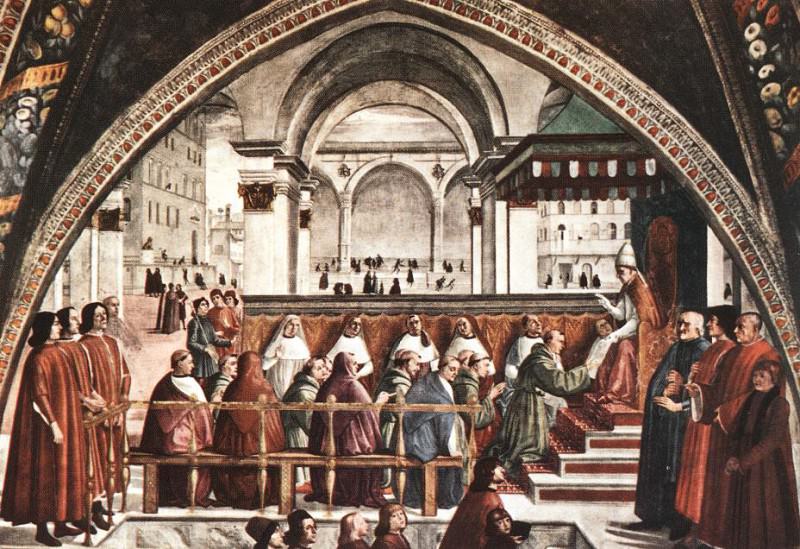 ОСНОВАНИЕ ФРАНЦИСКАНСКОГО ОРДЕНА, КАПЕЛЛА САССЕТТИ, ОК.1482-85. Доменико Гирландайо