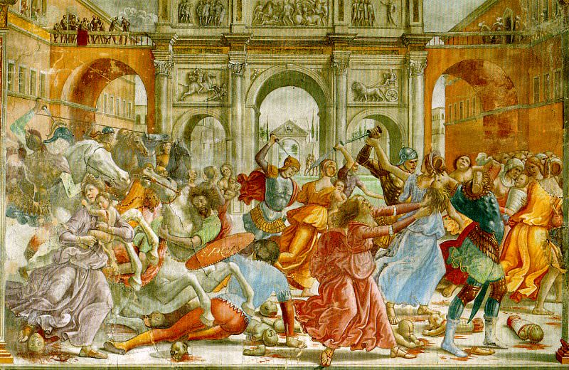 SLAUGHTER OF THE INNOCENTS CAPPELLA TORNABUONI. Domenico Ghirlandaio