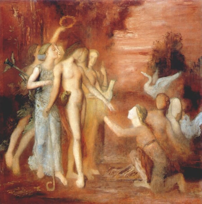 Гесиод и музы, 1860. Гюстав Моро