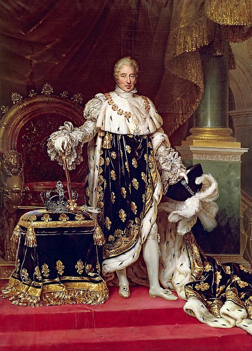Portrait of Charles X (1757-1836) in Coronation Robes. Paulin Jean Baptiste Guerin