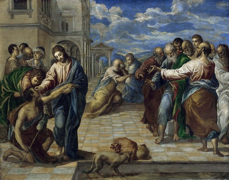 Christ healing the Blind. El Greco