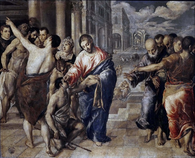Christ healing the Blind. El Greco