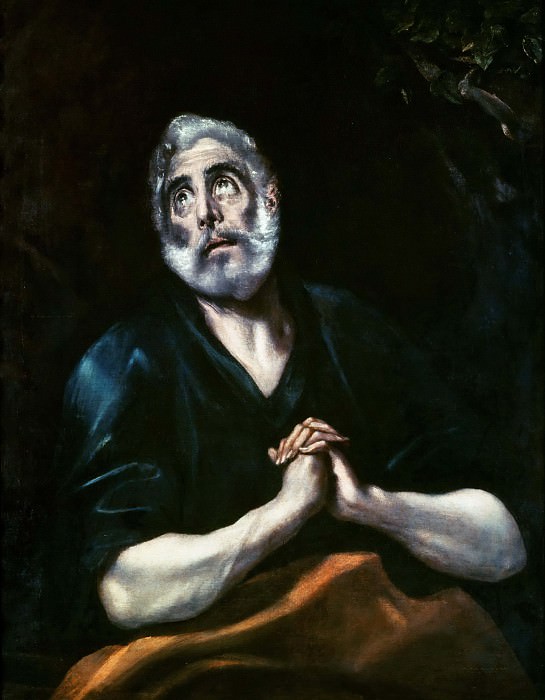 The Repentant Peter. El Greco