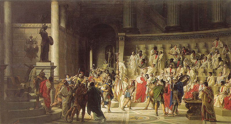 The Last Senate of Julius Caesar. Raffaele Giannetti