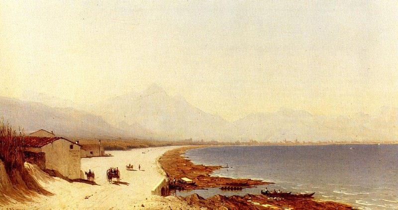 The Road by the Sea Palermo Italy. Sanford Robinson Gifford