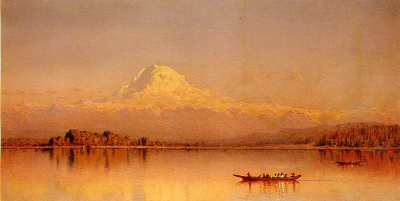 Mount Rainier Bay of Tacoma. Sanford Robinson Gifford