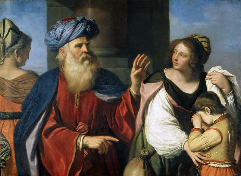 Abraham Casting Out Hagar and Ishmael. Guercino (Giovanni Francesco Barbieri)