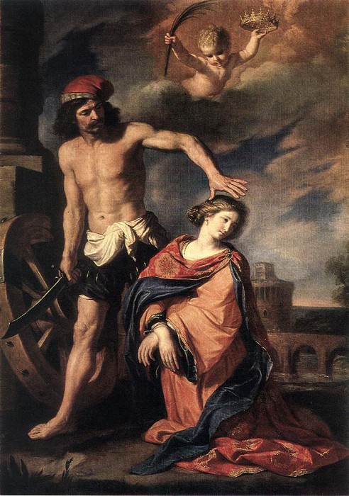 Martyrdom of St Catherine. Guercino (Giovanni Francesco Barbieri)