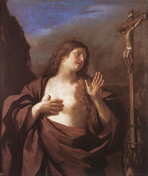 Mary Magdalene in Penitence. Guercino (Giovanni Francesco Barbieri)