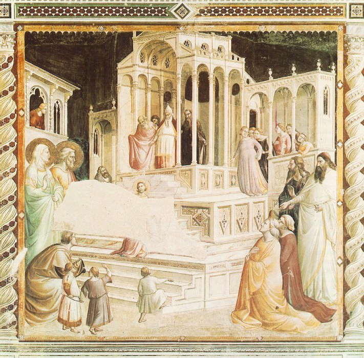 Presentation of Mary in the temple, 1327-30, Fresk,. Taddeo Gaddi