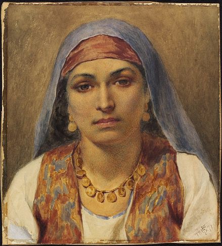 Head of an Egyptian Girl. Frederick Goodall