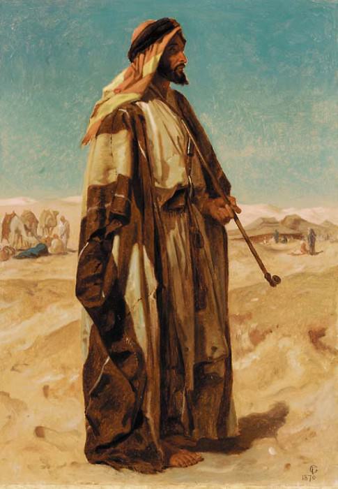 A sheikh in a desert. Frederick Goodall