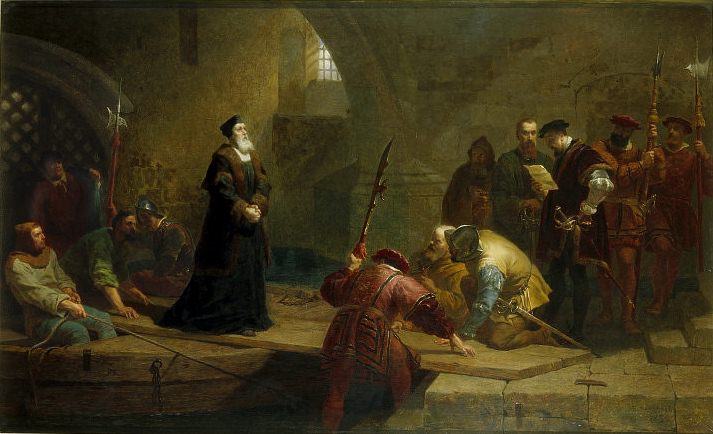 Cranmer at Traitors Gate; Archbishop Cranmer Taken to the Tower. Frederick Goodall