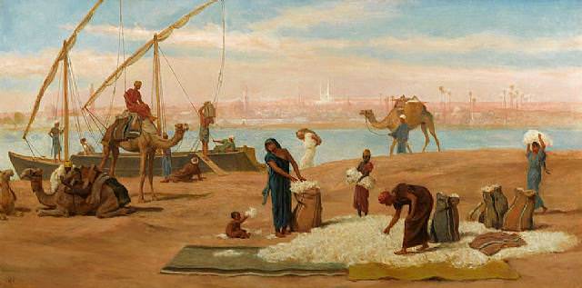 Unloading Cotton on the Nile. Frederick Goodall