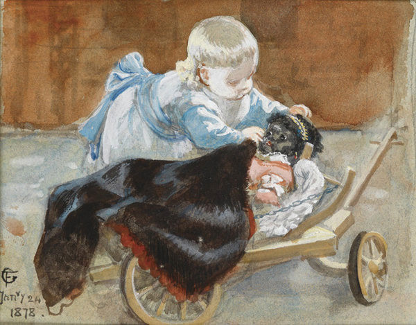 Rica and doll. Frederick Goodall