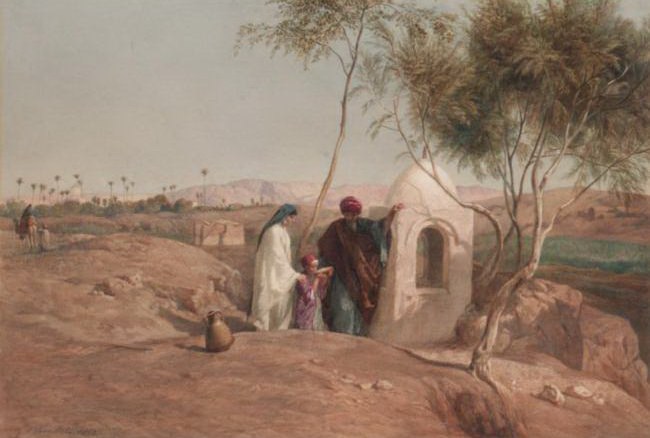 FIGURES BY A WELL NEAR CAIRO. Frederick Goodall