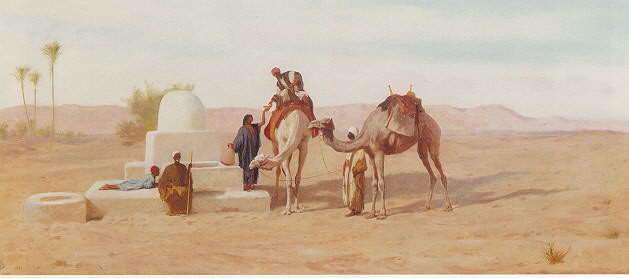 Scen at a well. Frederick Goodall
