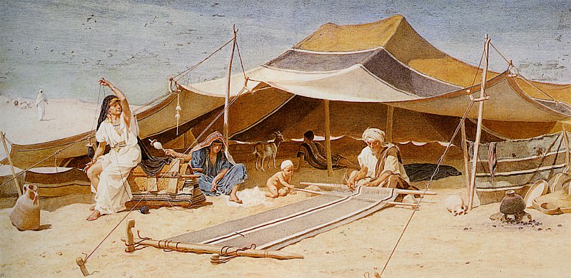Spinners and weavers 1894 Prncil and Watercolour on Paper. Frederick Goodall