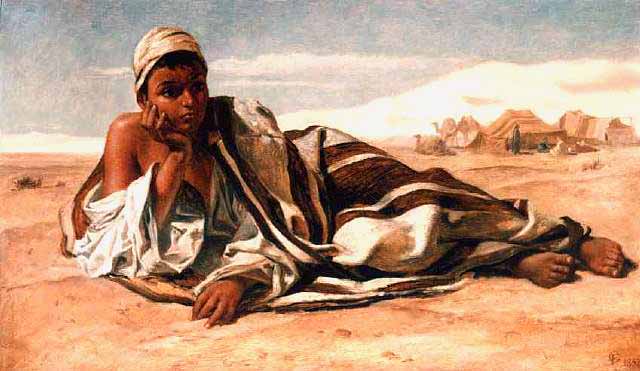 Arab Boy Resting 1858. Frederick Goodall