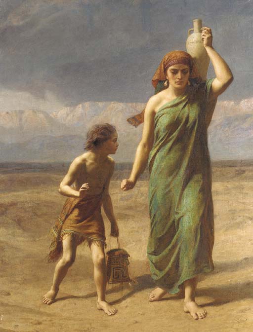 Hagar and Ishmael She departed and wandered in the wilderness of Beer sheba Genesis XXI V 14. Frederick Goodall (sic)