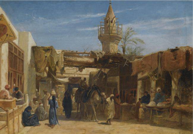 STREET IN CAIRO. Frederick Goodall