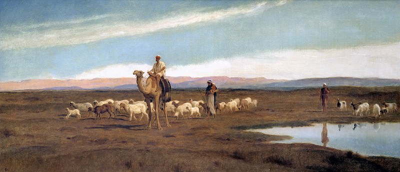 Leading the Flock to Pasture. Frederick Goodall