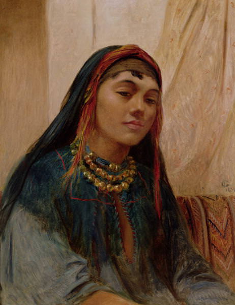 Портрет ближневосточной девушки, ок.1859. Фредерик Гудолл