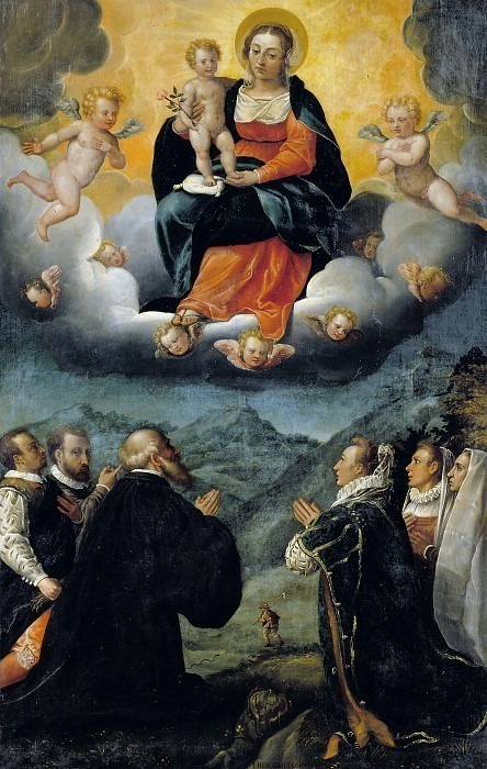 Madonna in glory and you are devoted. Girolamo Griffoni