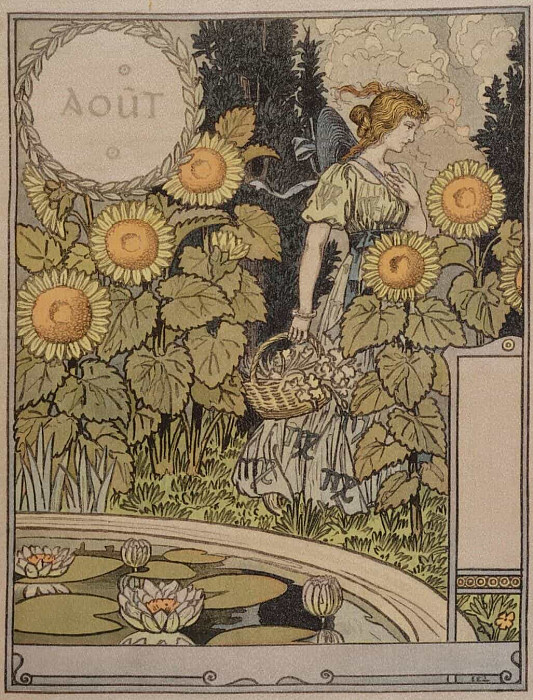 August; Août. Eugene Grasset