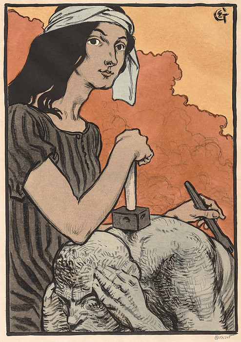 Sculptress. Eugene Grasset