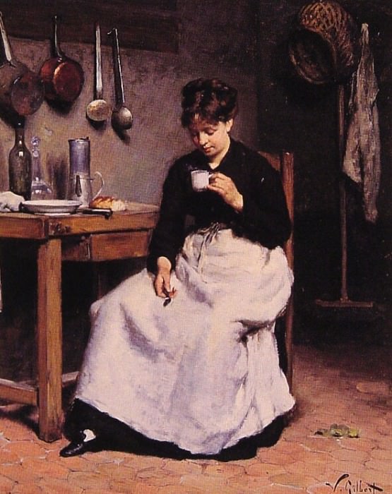 A Cup of Coffee. Victor Gabriel Gilbert