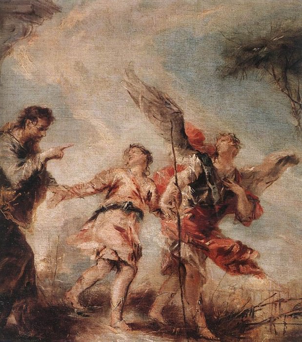 The Departure of Tobias. Giovanni Antonio Guardi