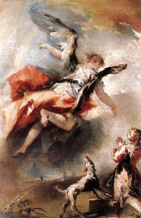 The Angel Appears to Tobias. Giovanni Antonio Guardi