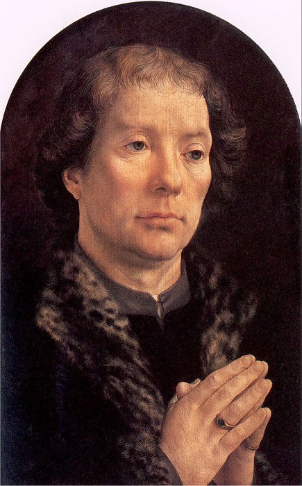 1517 The Carondelet Diptych left wing, Jean Carondelet. Jan Mabuse Gossaert (Gossart)