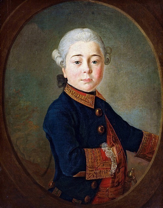 Portrait of Count Nikolai Matyushkin in childhood. Kirill Golovachevsky