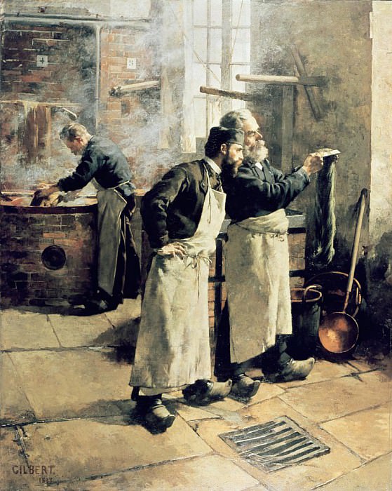 Dyeing workshop in the Gobelins. Rene Joseph Gilbert