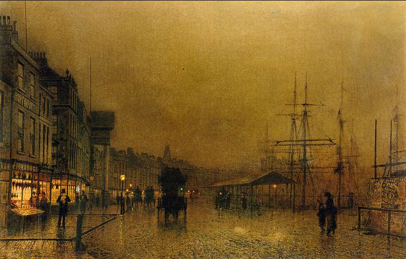Salthouse-Dock,-Liverpool. John Atkinson Grimshaw