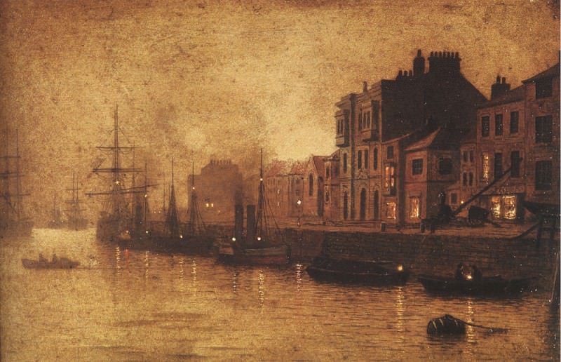 Evening,-Whitby-Harbour. John Atkinson Grimshaw