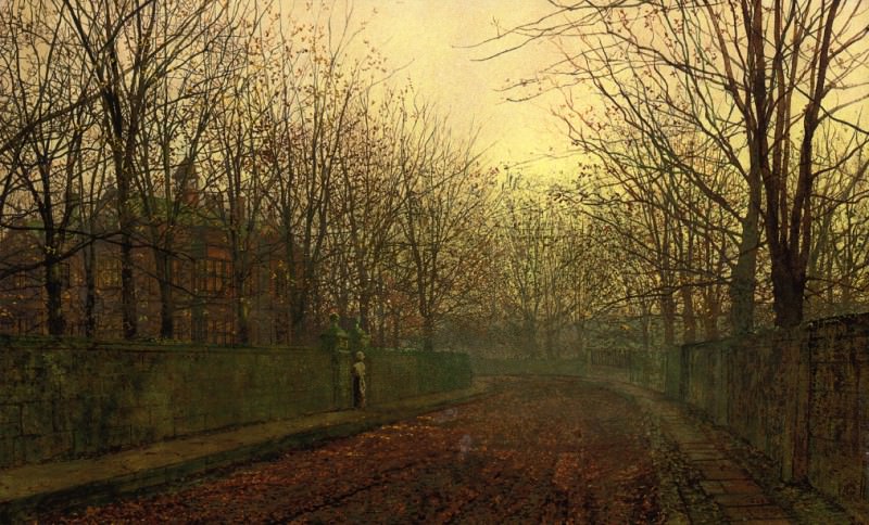 An Autumn Lane. John Atkinson Grimshaw