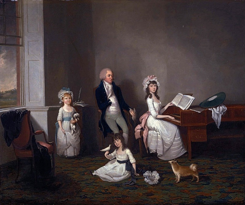 John Richard Comyns of Hylands, Essex, with His Daughters