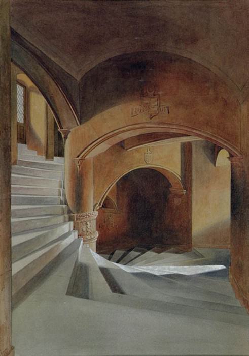 The Staircase in Fyvie Castle. James William Giles