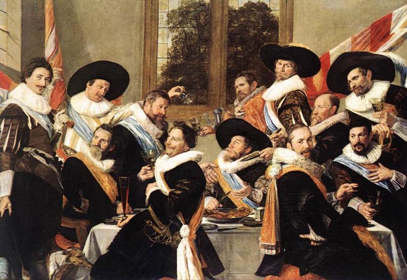 Banquet Of The Officers Of The St George Civic Guard Company. Frans Hals
