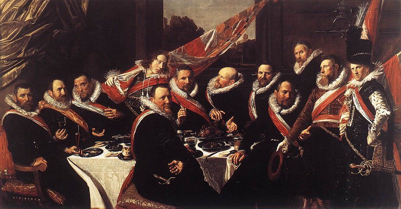 Banquet of the Officers of the St George Civic Guard. Frans Hals