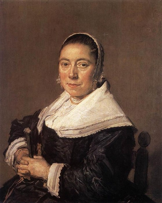 Portrait Of A Seated Woman Presumedly Maria Veratti. Frans Hals