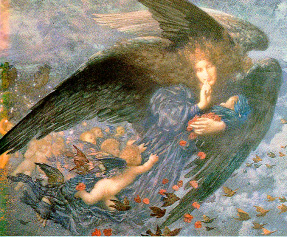 Ang20011 Night With Her Train of Stars-Edward Robert Hughes-sqs. Edward Robert Hughes