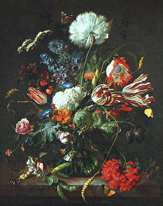 Натюрморт с цветочной вазой.. Ян Давидс де Хем